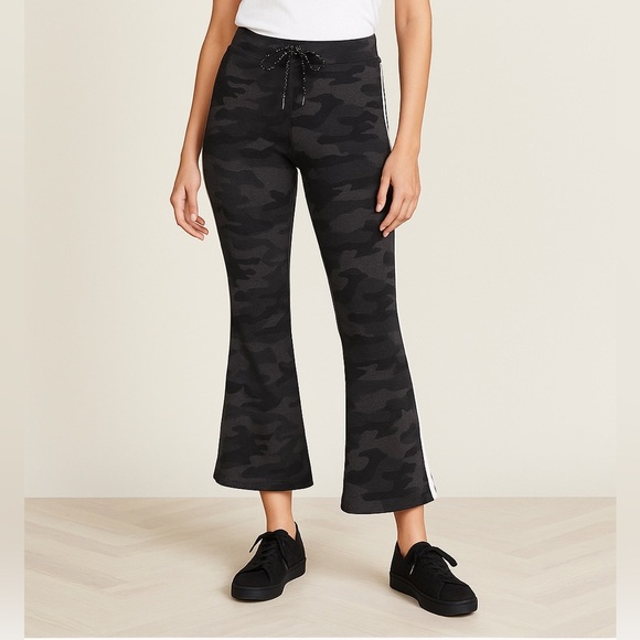 Sundry Camo Charcoal Gray Kick Flare Ankle Pants Size 0 Drawstring Lounge Track - Picture 1 of 11